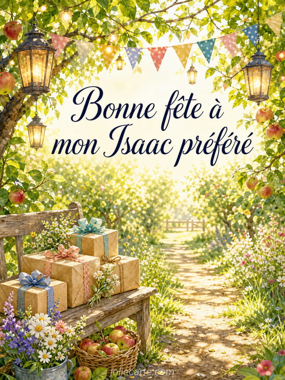 Carte bonne fête Isaac