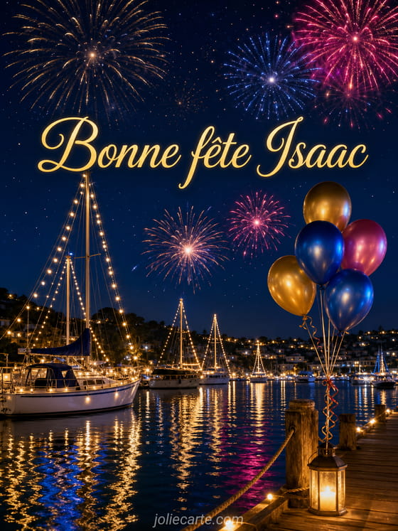 Carte bonne fête Isaac