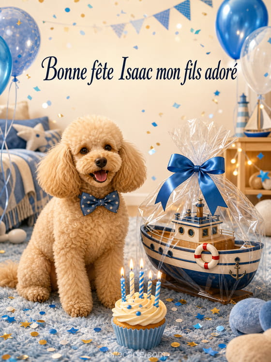 Carte bonne fête Isaac