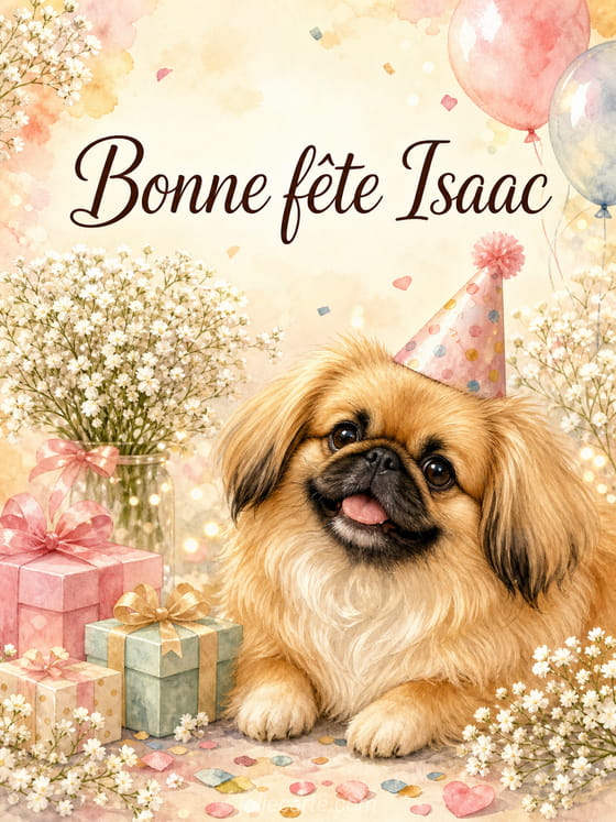 Carte bonne fête Isaac