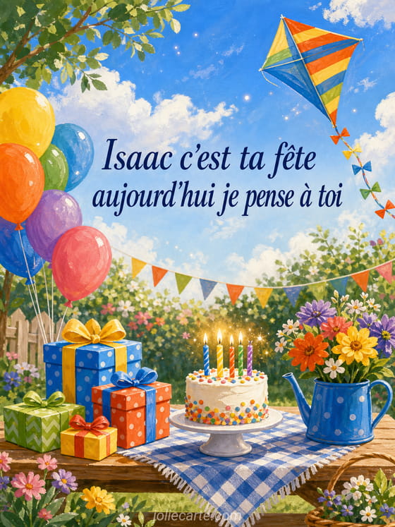 Carte bonne fête Isaac