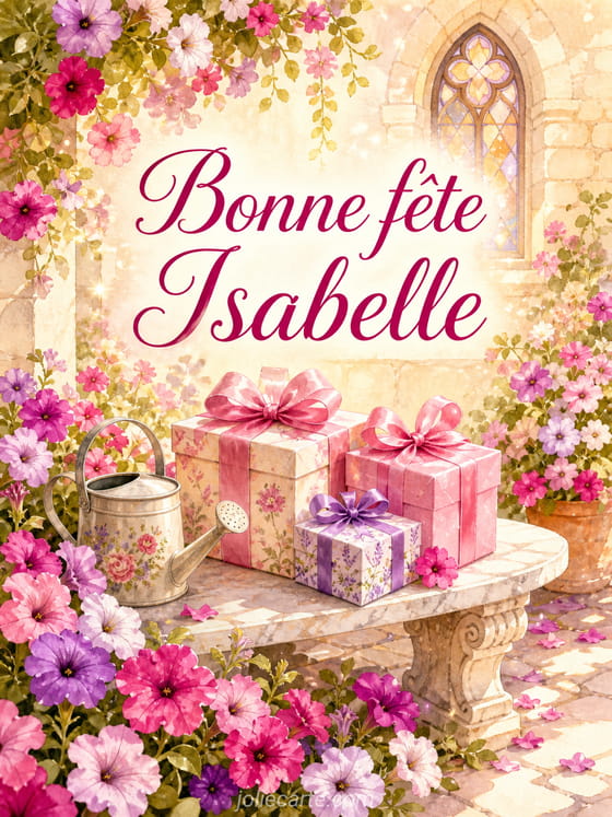 Carte bonne fête Isabelle