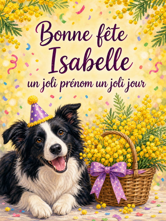 Carte bonne fête Isabelle