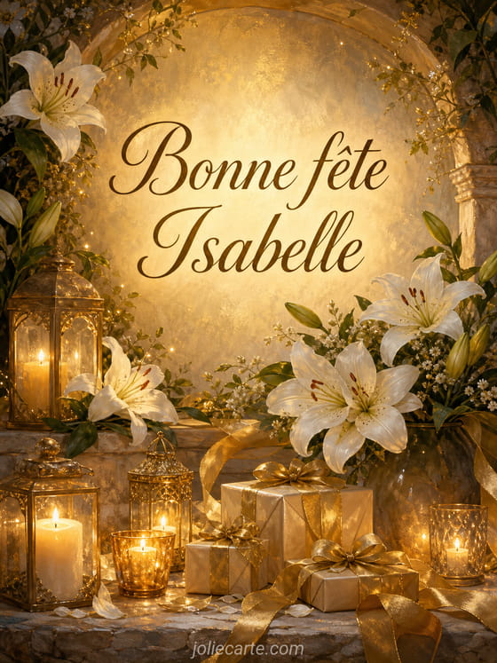 Carte bonne fête Isabelle