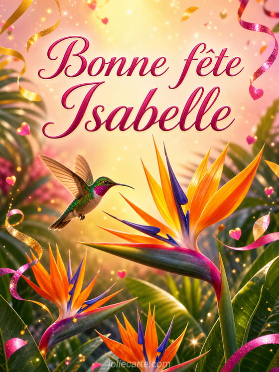 Carte bonne fête Isabelle