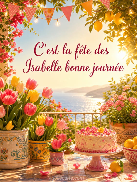 Carte bonne fête Isabelle