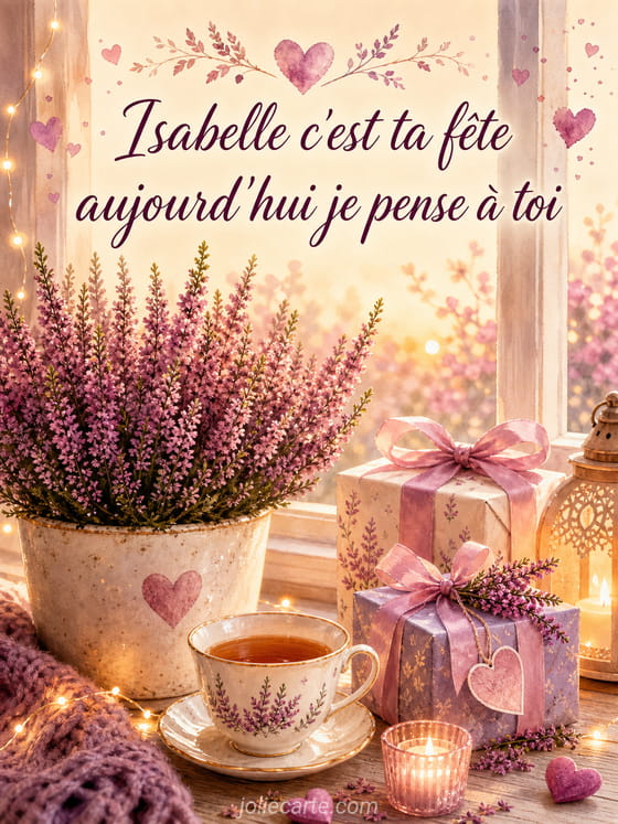 Carte bonne fête Isabelle