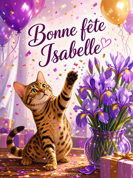 Carte bonne fête Isabelle