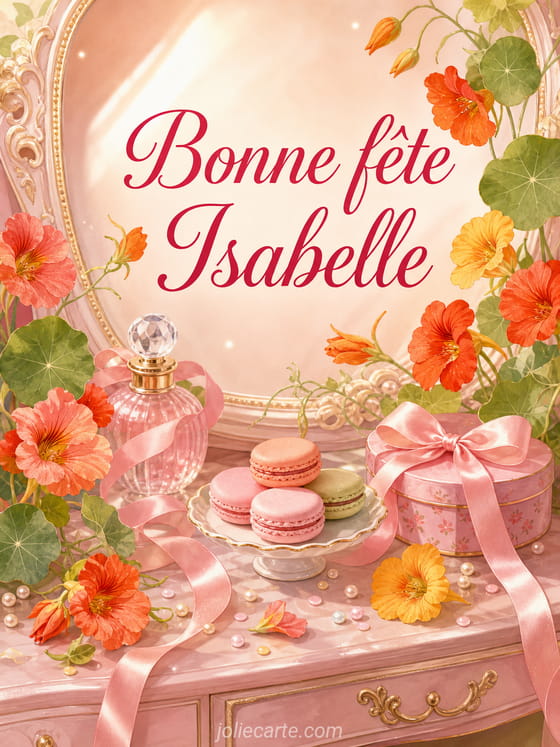 Carte bonne fête Isabelle