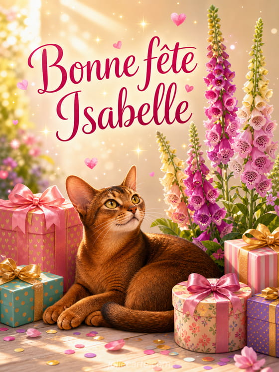 Carte bonne fête Isabelle