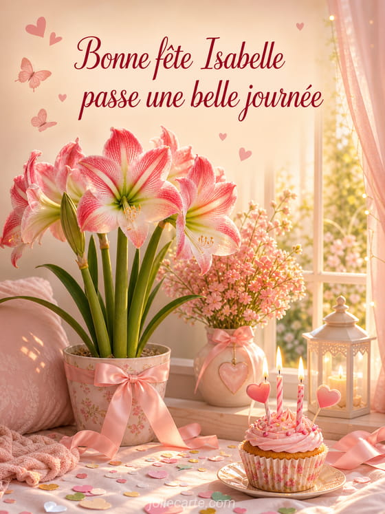 Carte bonne fête Isabelle