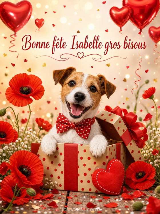 Carte bonne fête Isabelle
