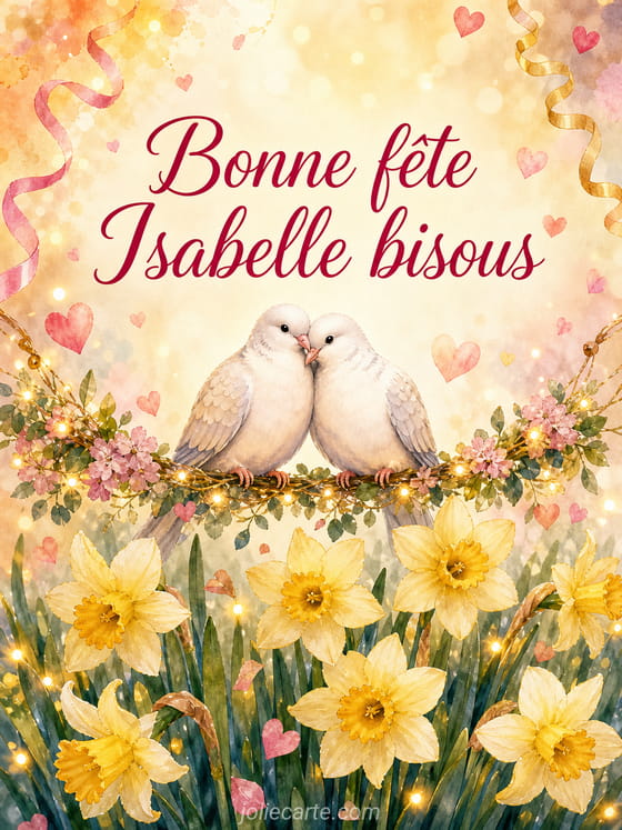 Carte bonne fête Isabelle