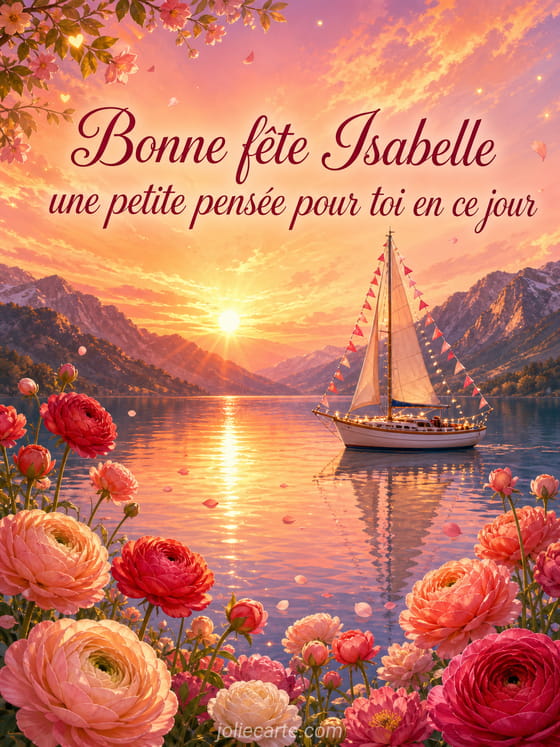 Carte bonne fête Isabelle