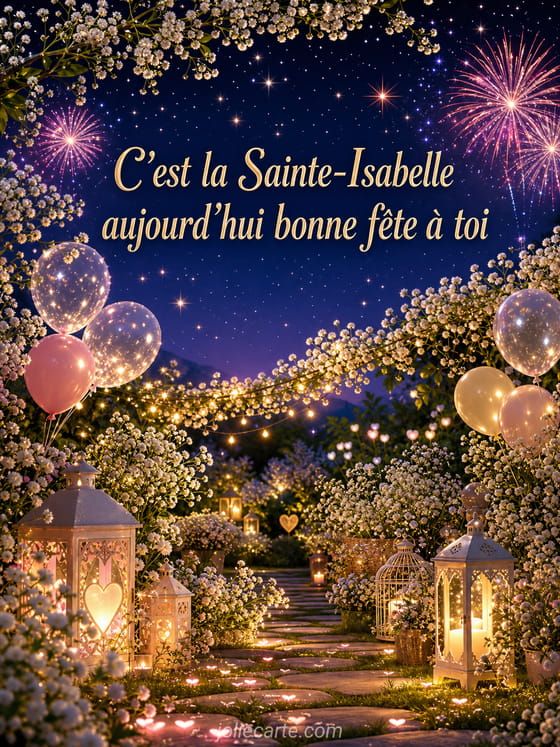 Carte bonne fête Isabelle