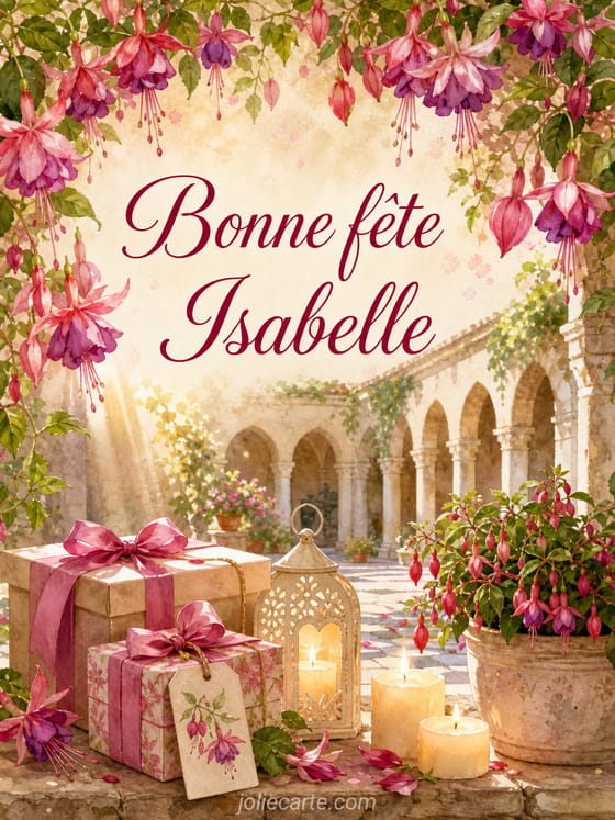 Carte bonne fête Isabelle
