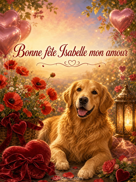 Carte bonne fête Isabelle