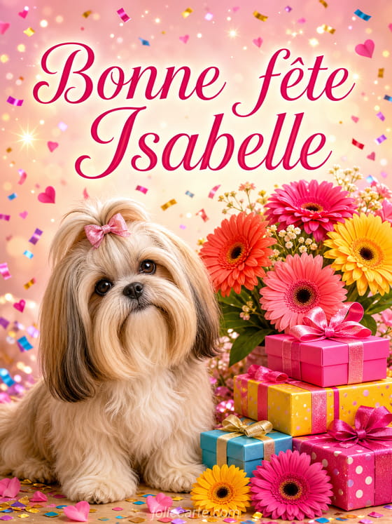 Carte bonne fête Isabelle
