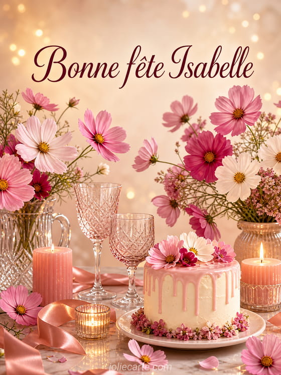 Carte bonne fête Isabelle