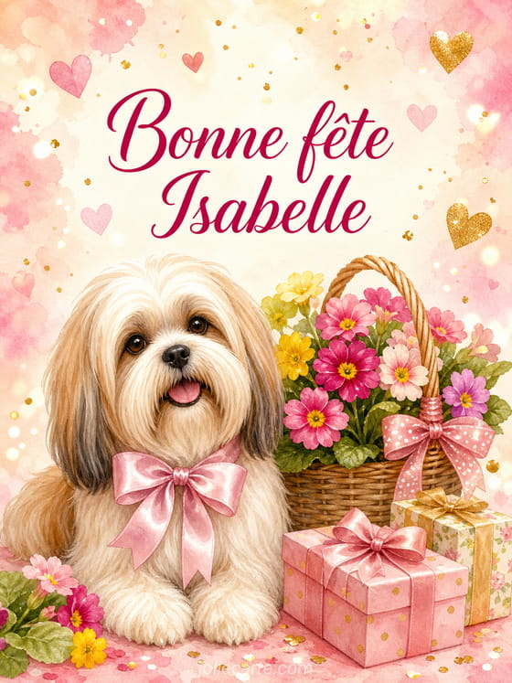 Carte bonne fête Isabelle