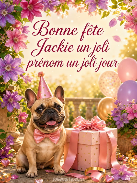 Carte bonne fête Jackie