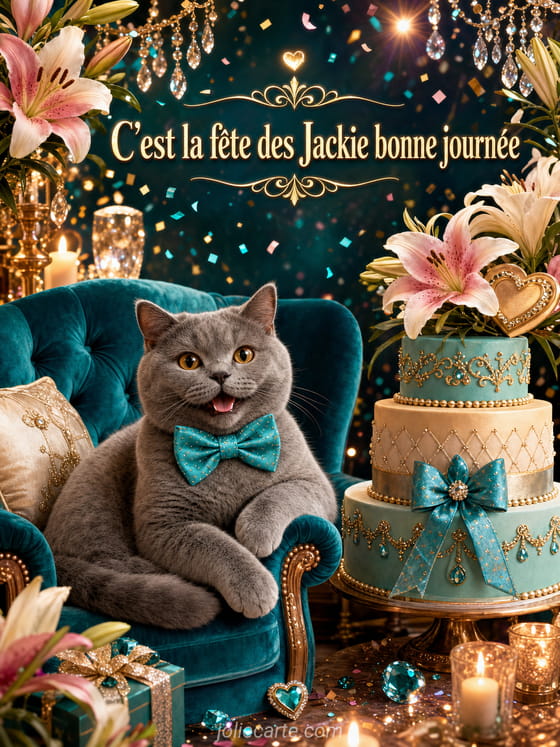 Carte bonne fête Jackie
