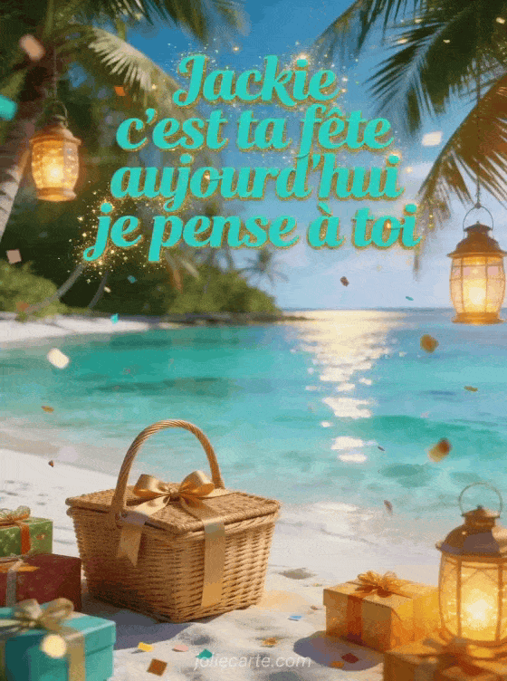 Bonne fête Jackie - Carte bonne fete jackie gratuite