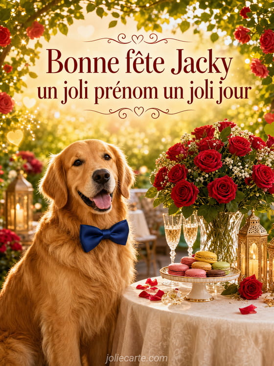 Carte bonne fĂȘte Jacky