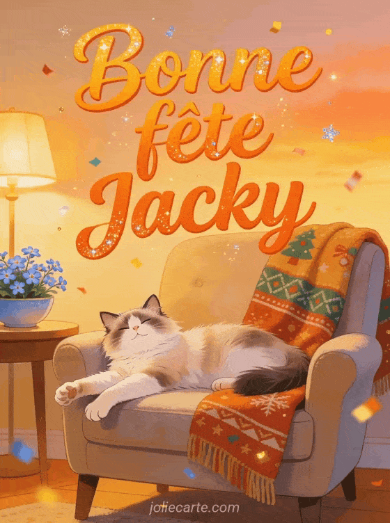 Bonne fête Jacky - Bonne fete jacky chat