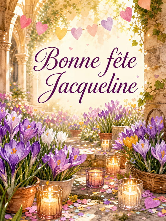 Carte bonne fête Jacqueline