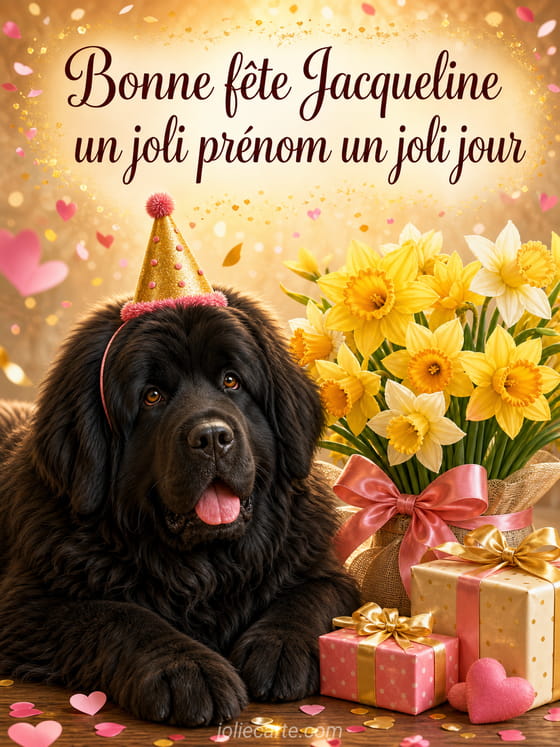 Carte bonne fête Jacqueline