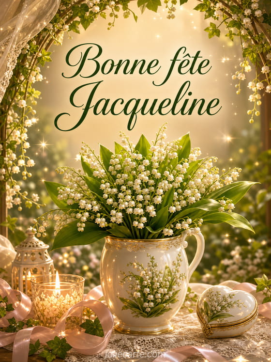 Carte bonne fête Jacqueline