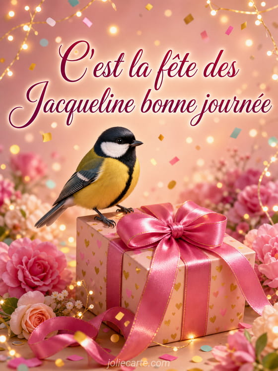 Carte bonne fête Jacqueline