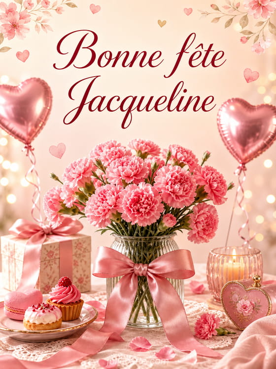 Carte bonne fête Jacqueline
