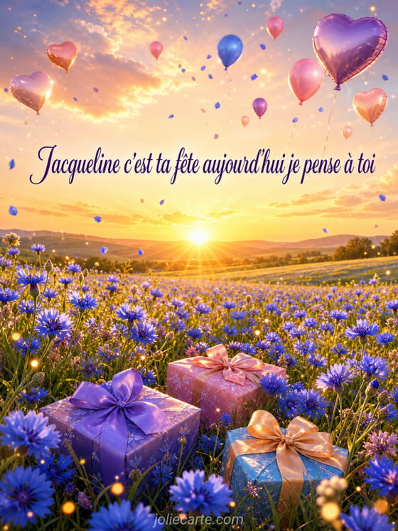 Carte bonne fête Jacqueline