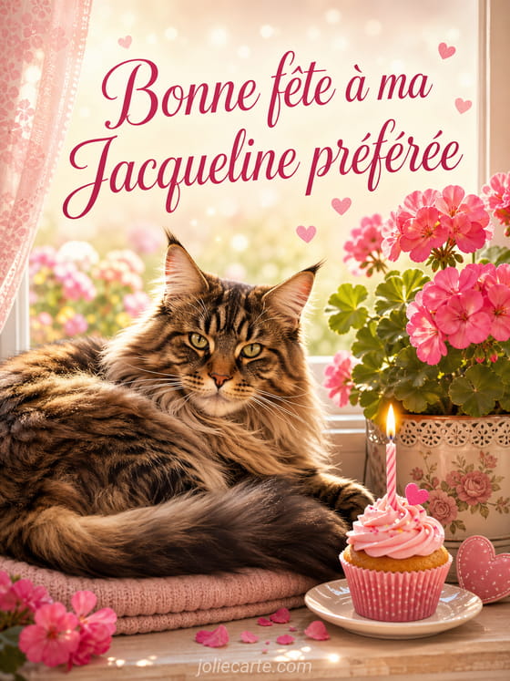 Carte bonne fête Jacqueline