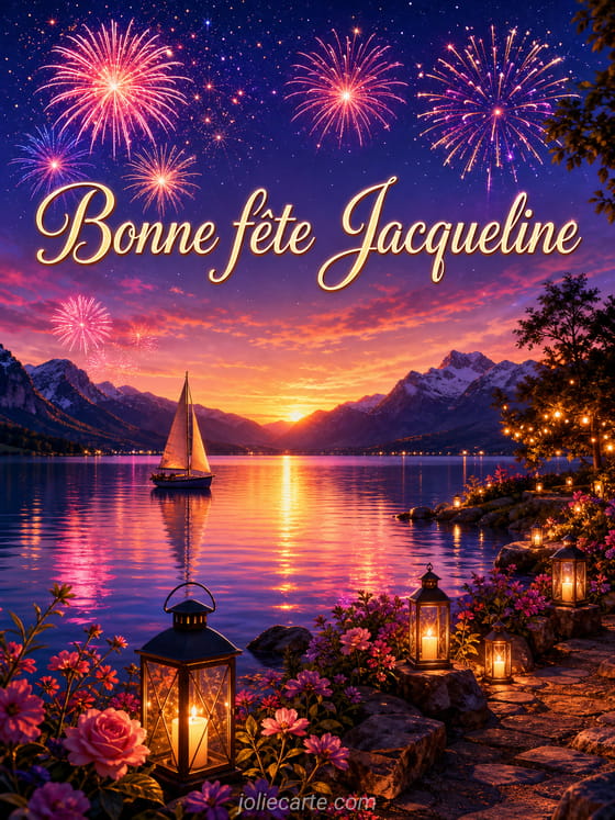 Carte bonne fête Jacqueline