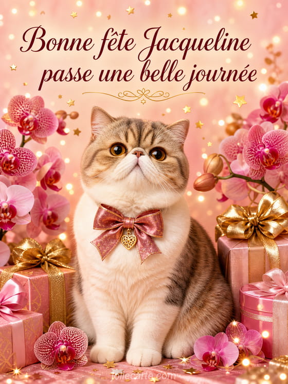 Carte bonne fête Jacqueline