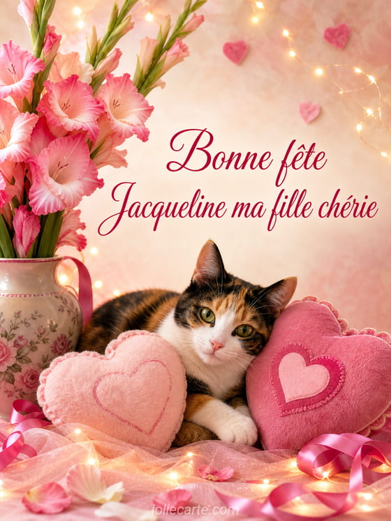 Carte bonne fête Jacqueline