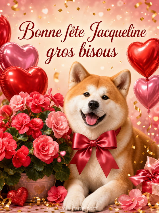 Carte bonne fête Jacqueline