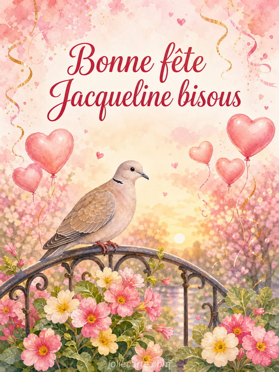 Carte bonne fête Jacqueline