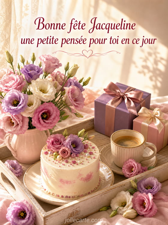 Carte bonne fête Jacqueline