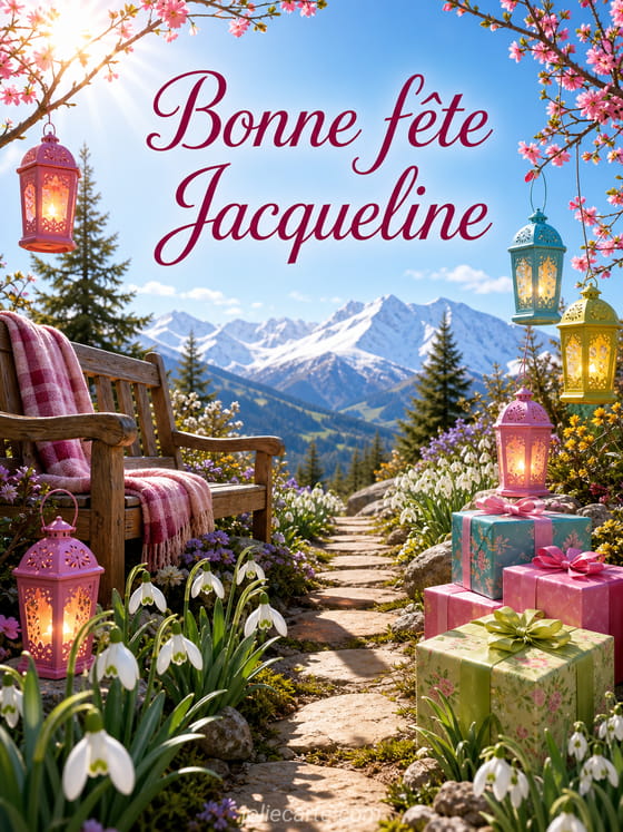 Carte bonne fête Jacqueline