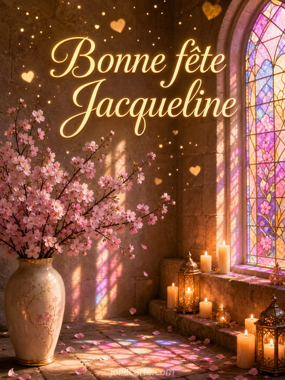 Carte bonne fête Jacqueline