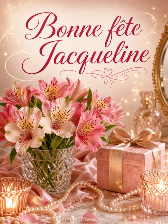 Carte bonne fête Jacqueline