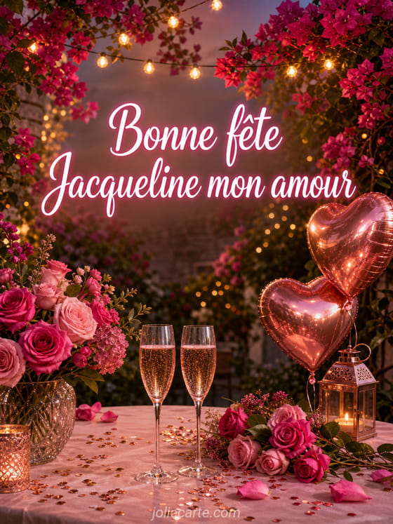 Carte bonne fête Jacqueline