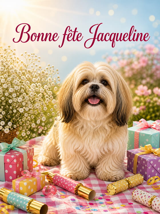 Carte bonne fête Jacqueline