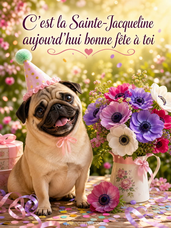 Carte bonne fête Jacqueline