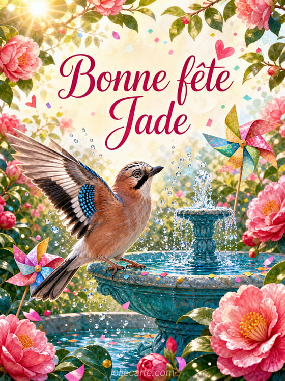 Carte bonne fĂȘte Jade