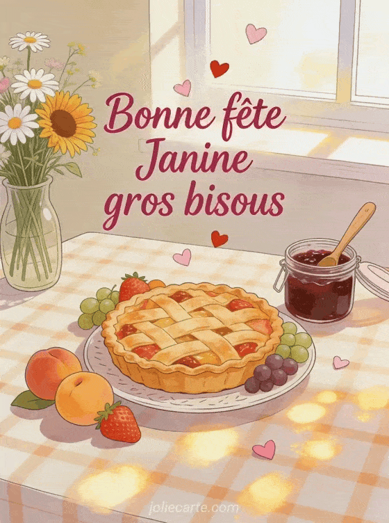 Bonne fête Janine - Bonne fete janine gros bisous